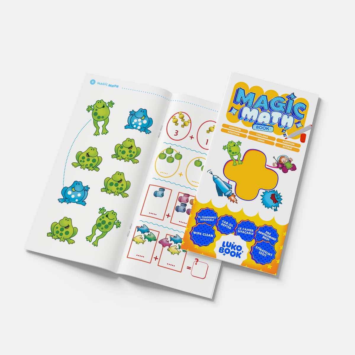 Magic Math 3'lü İlk Matematik Seti - Yaz-Sil Matematik Seti | Toplama, Çıkarma, Çarpma