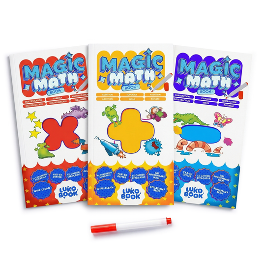 Magic Math 3'lü İlk Matematik Seti - Yaz-Sil Matematik Seti | Toplama, Çıkarma, Çarpma